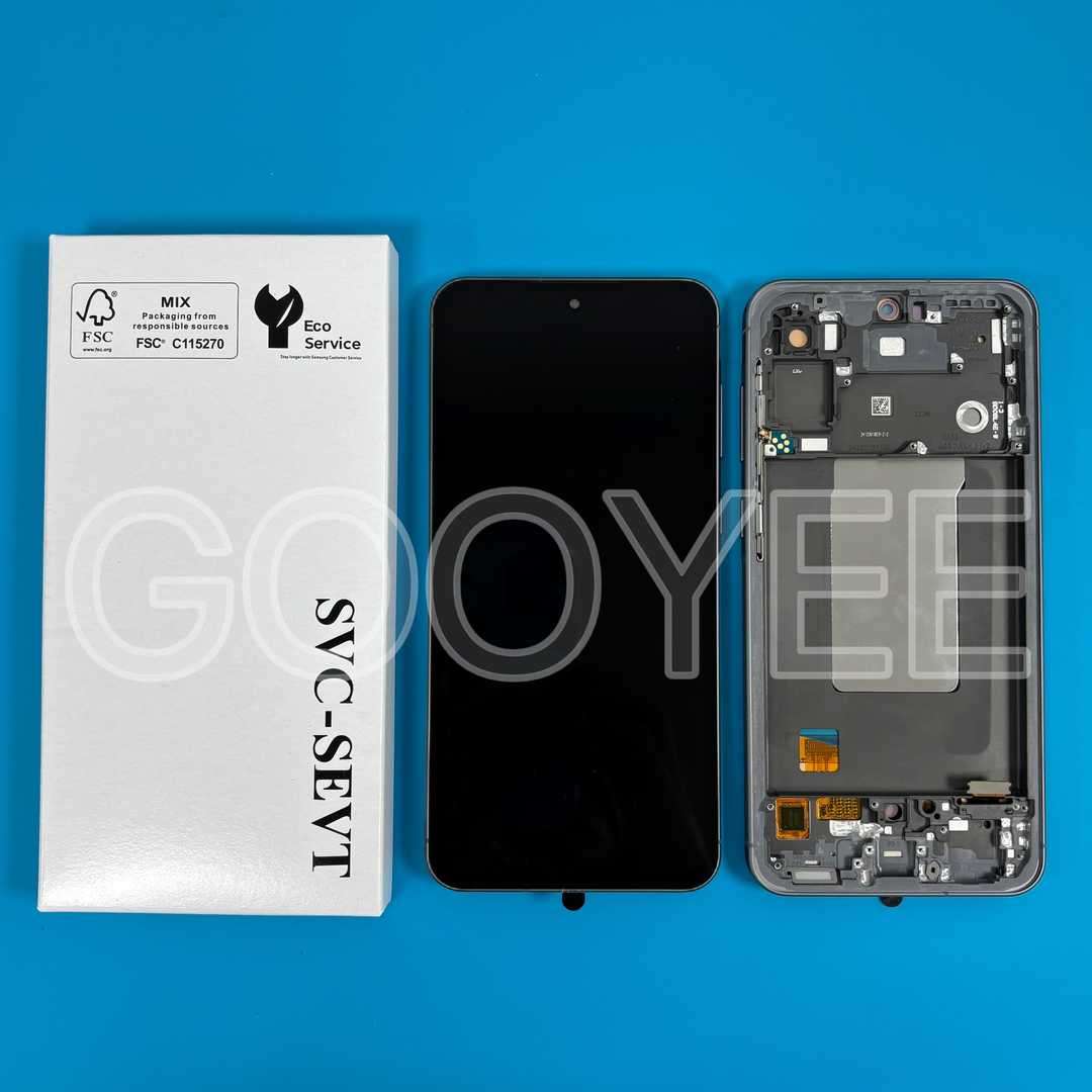 LCD DISPLAY FOR SAMSUNG A566 GALAXY A56 5G BLACK WITH FRAME OLED